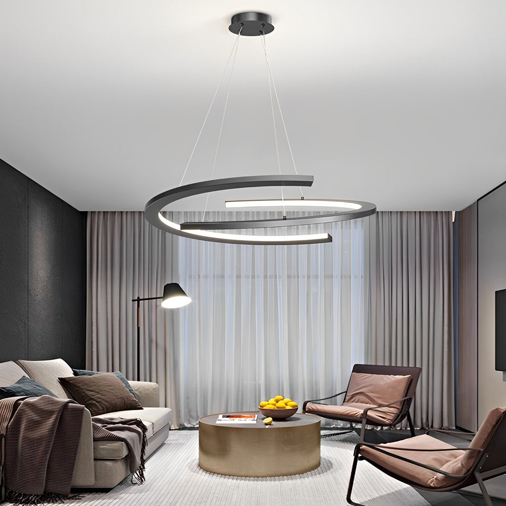 2 Semi-circular Modern Taavita LED Chandelier with 3 Step Dimming - Creative Design