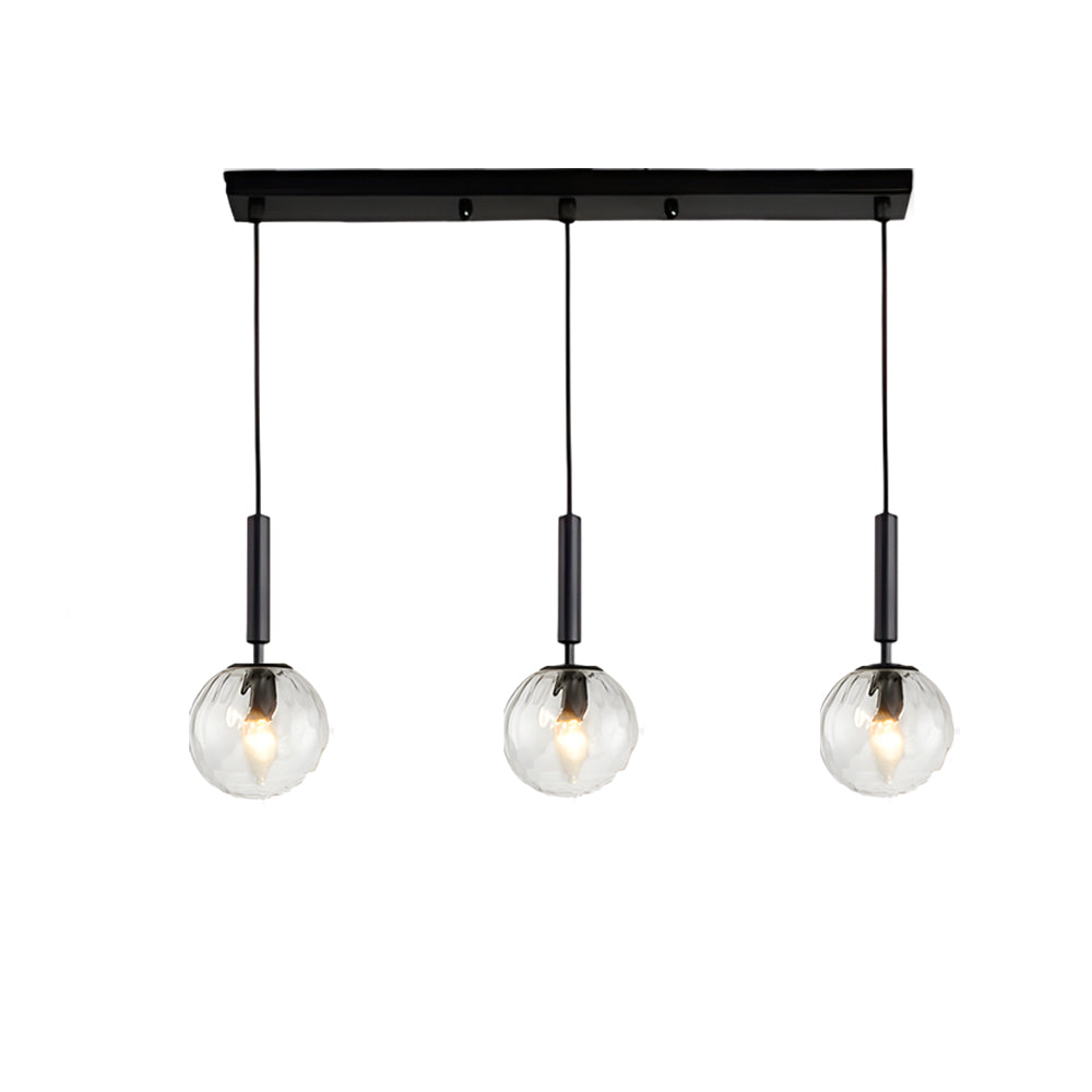 3-Arm LED Pendant Light for Kitchen Island – Stylish Hanging Lamp in Black-Gold, Dimmable and Height Adjustable for Dining Room & Kitchen