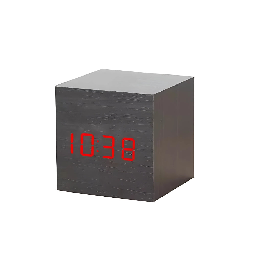 AuraCube – Sleek LED Alarm Clock for Modern Living