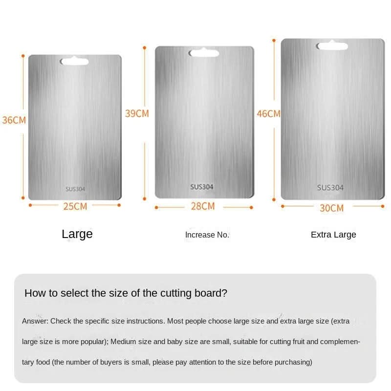 HygienePro Premium Stainless Steel Cutting Board – Antibacterial & Scratch Proof