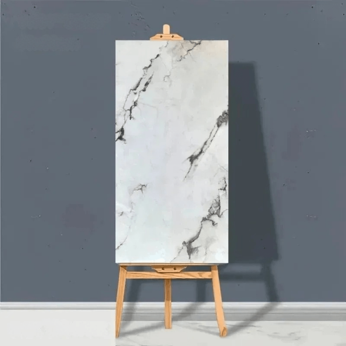 Luxura Peel-and-Stick Marble Effect PVC Floor Tiles