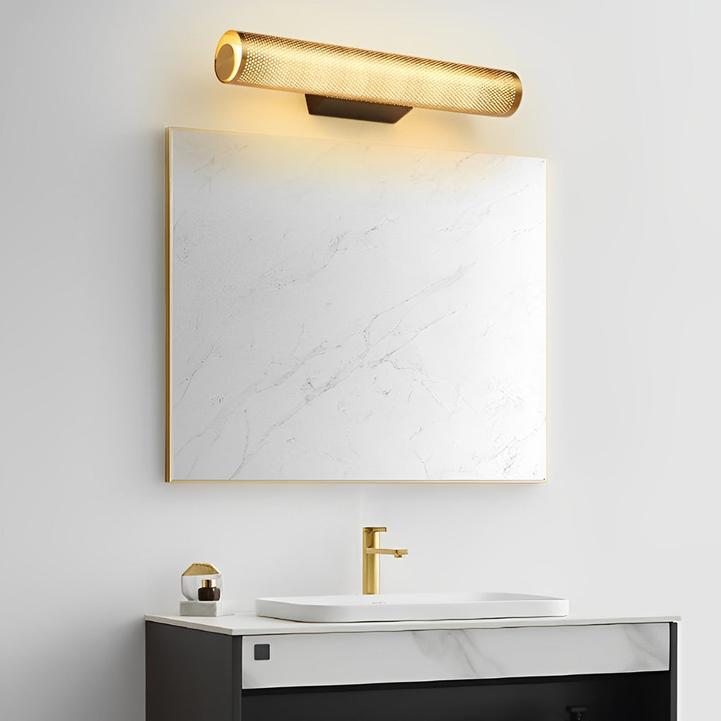 15.7-Inch Metallic Long Cylindrical Vanity Sconce Lighting Wall Lamp