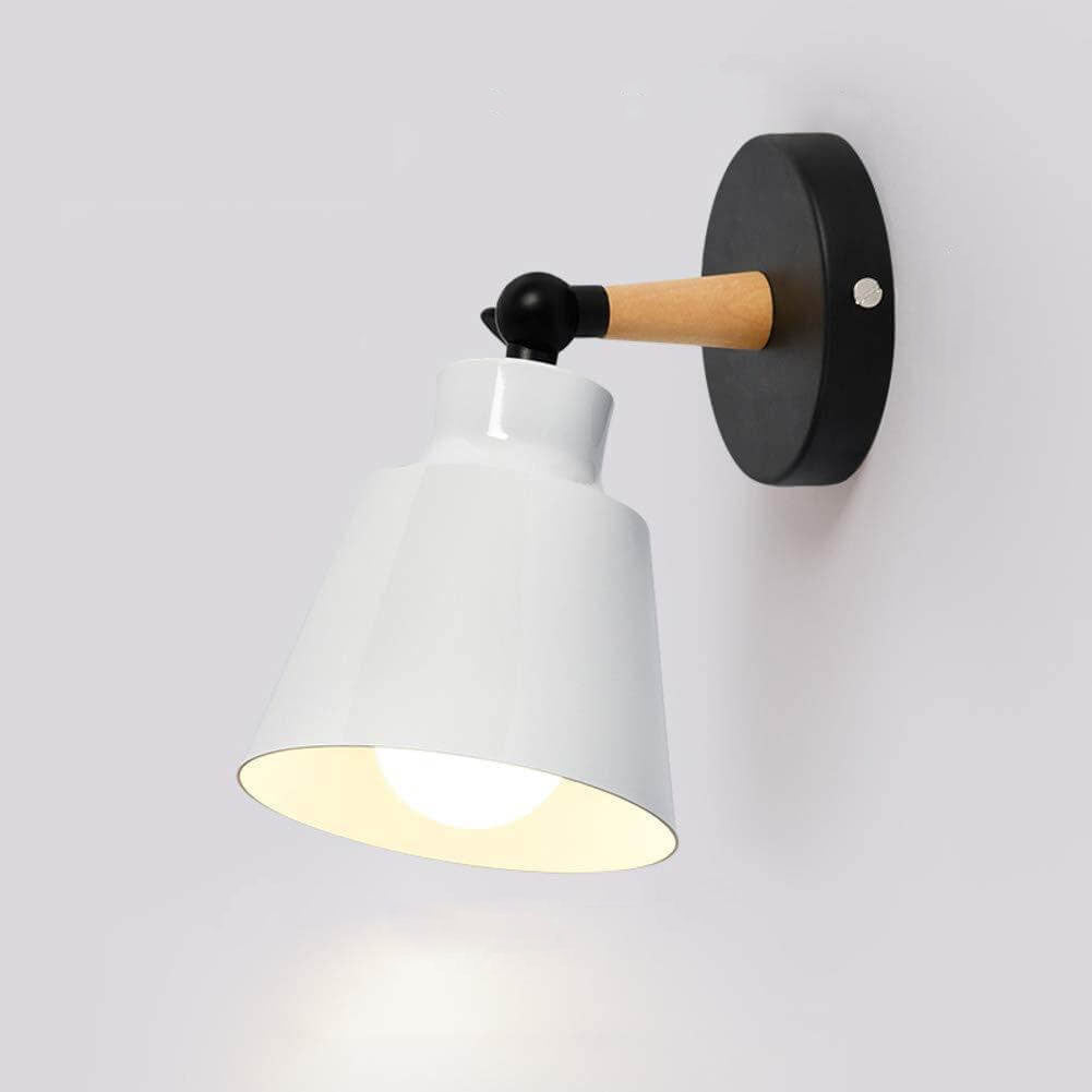 Taavita Simple Macaron Color Solid Wood 1-Light Wall Lamp
