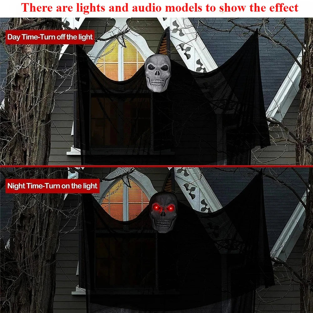 Skeleton Mask Ghost Decoration for Outdoor Halloween Display
