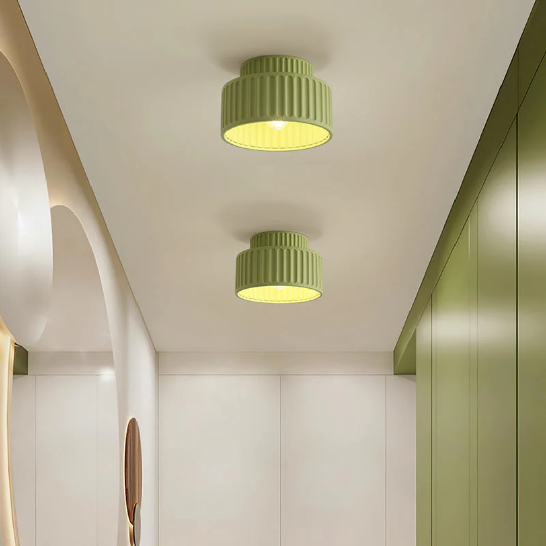 Charming Vintage-Inspired Semi-Flush Ceiling Light for Low Spaces