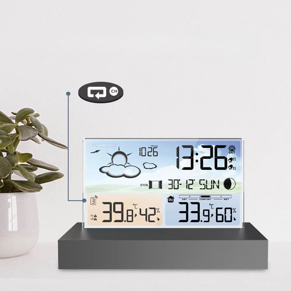 Compact Smart Clock with Alarm and Temperature Readout