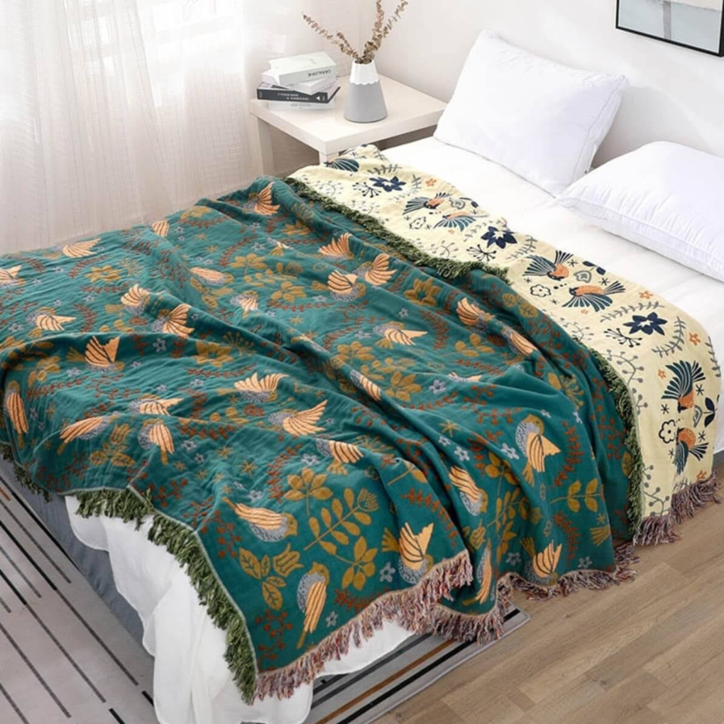 Dual-Sided Cozy Plaid Throw Blanket