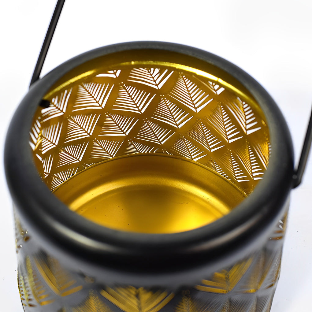 2PCS Retro Solar Taavita Hollow Projection LED Portable Lanterns