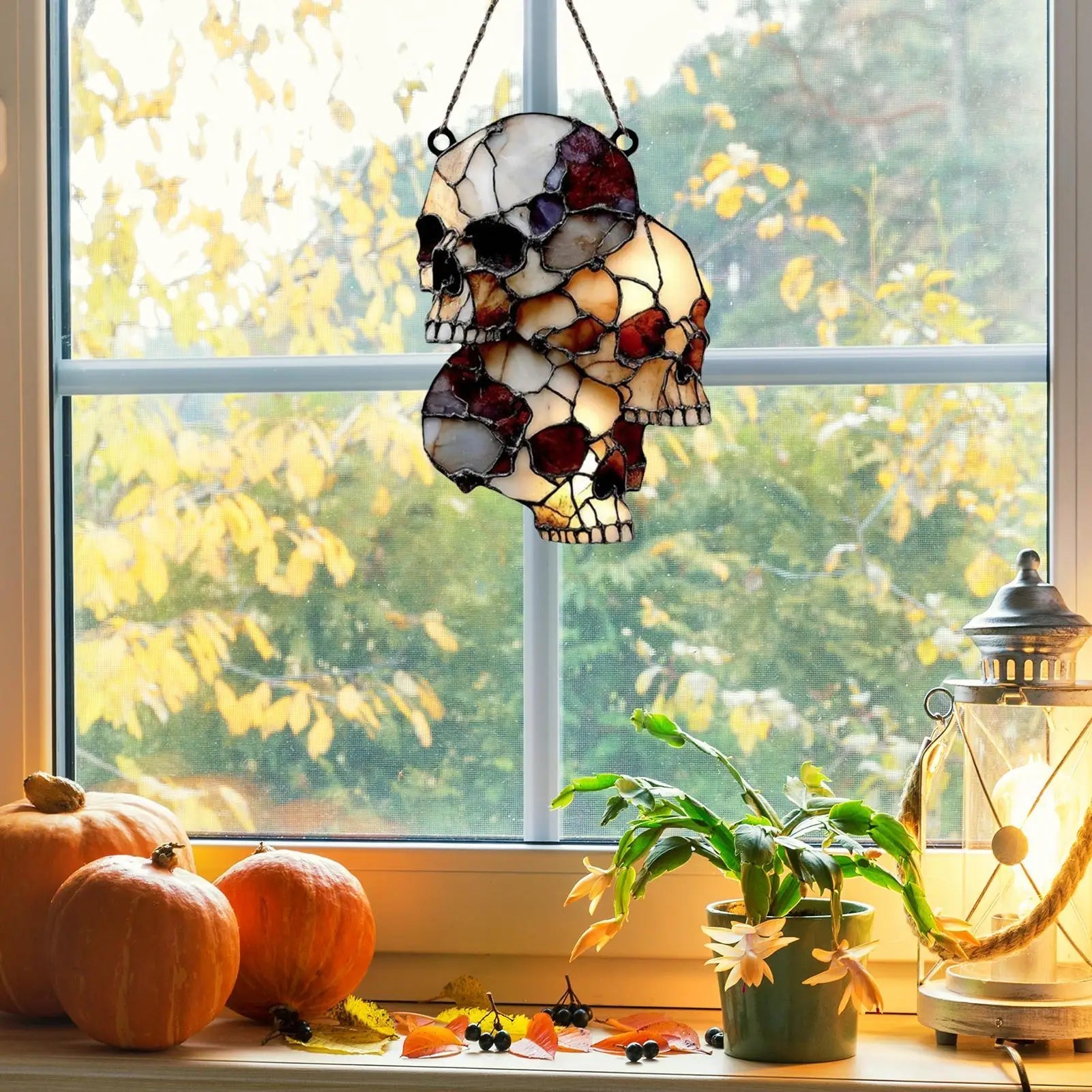 Skull Decoration for Halloween - Hanging Skeleton Head