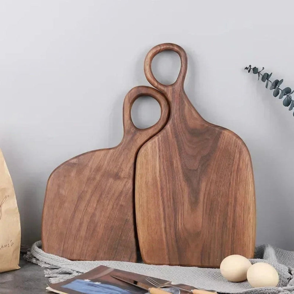 Set of 2 Walnut Cutting Boards – Includes Hanging Loop Handle