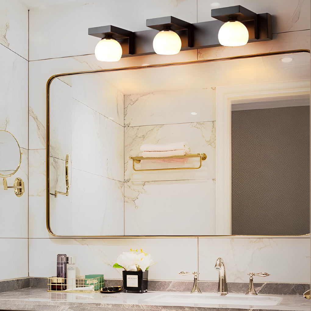 2/3 Light Wood Adjustable Spotlights LED Bathroom Vanity Light Mirror Bath Bar