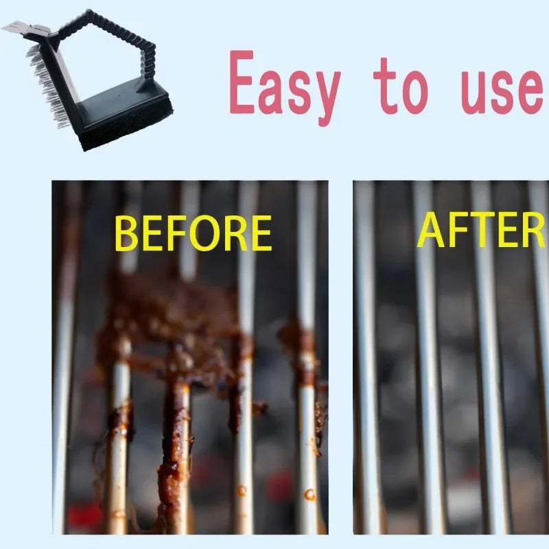 Barbecue Grill Brush – 3-in-1 Right Angle Cleaning Tool
