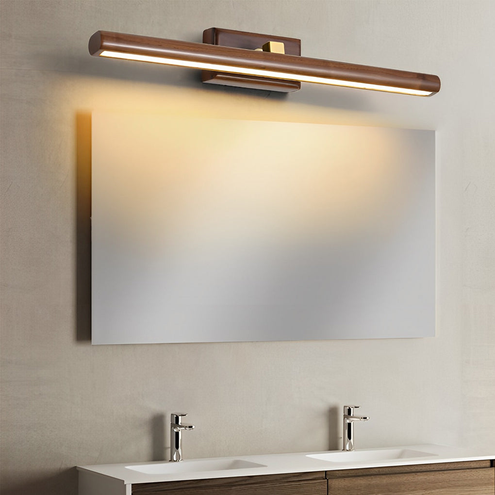 15''/23''/35'' Long Wood Strip 180° Rotatable Dimmable Vanity Light Fixture over Mirror