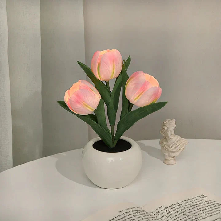 Ceramic Pot Table Lamp with LED – Cozy Accent Lighting