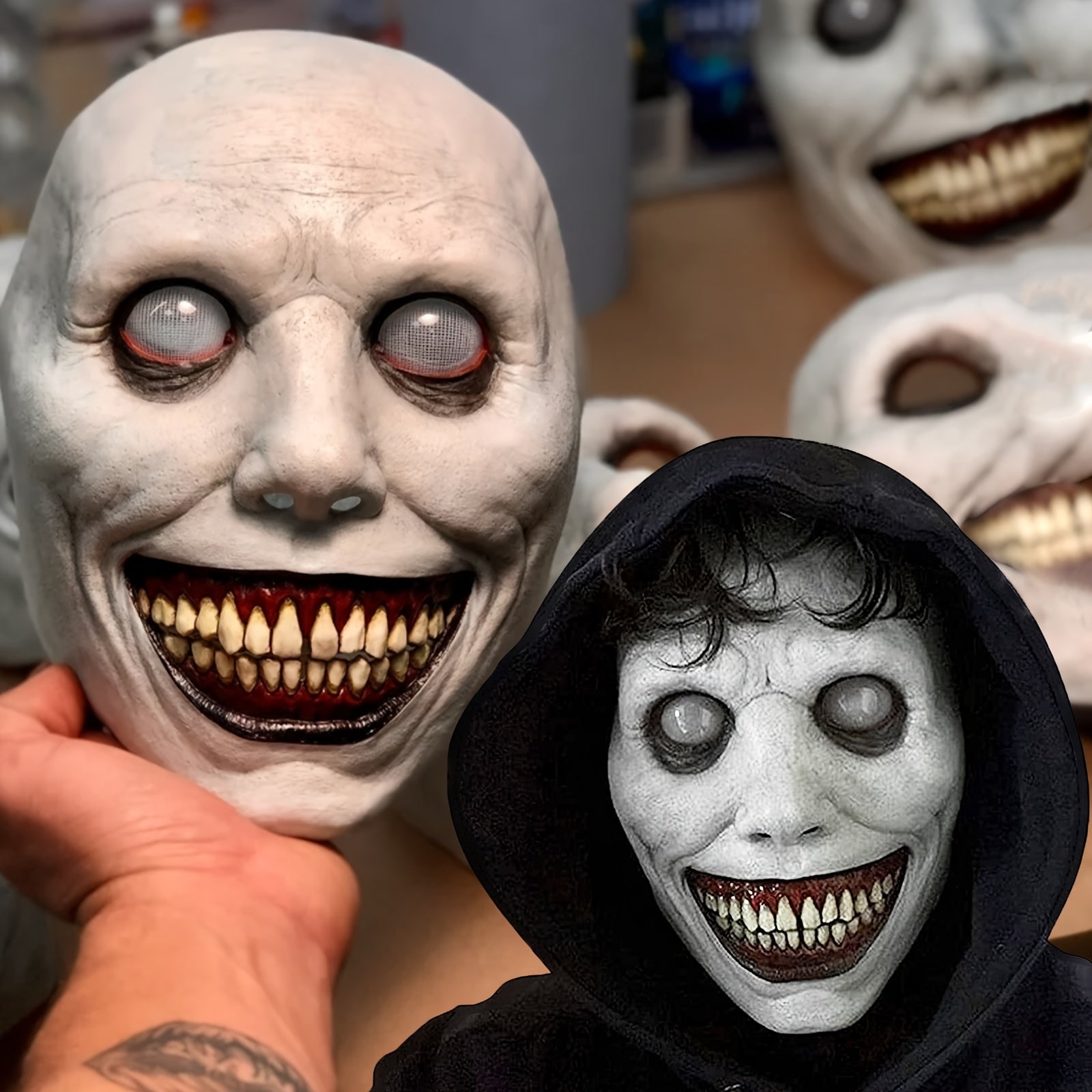 Halloween Zombie Clown Mask Durable Plastic Horror Costume Accessory