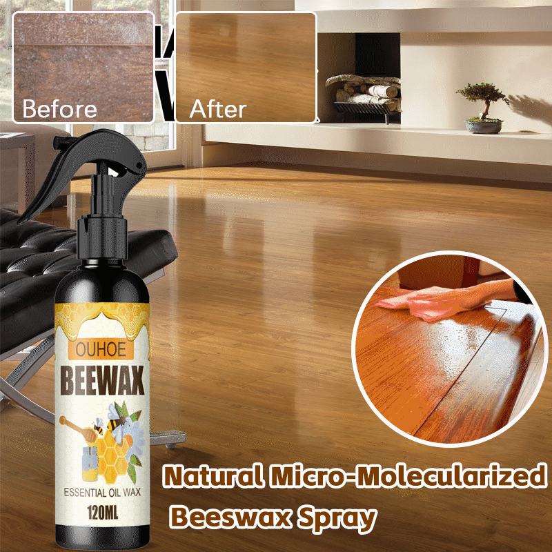 Natural Wood Care Spray with Beeswax – Gentle Shine, No Harsh Chemicals