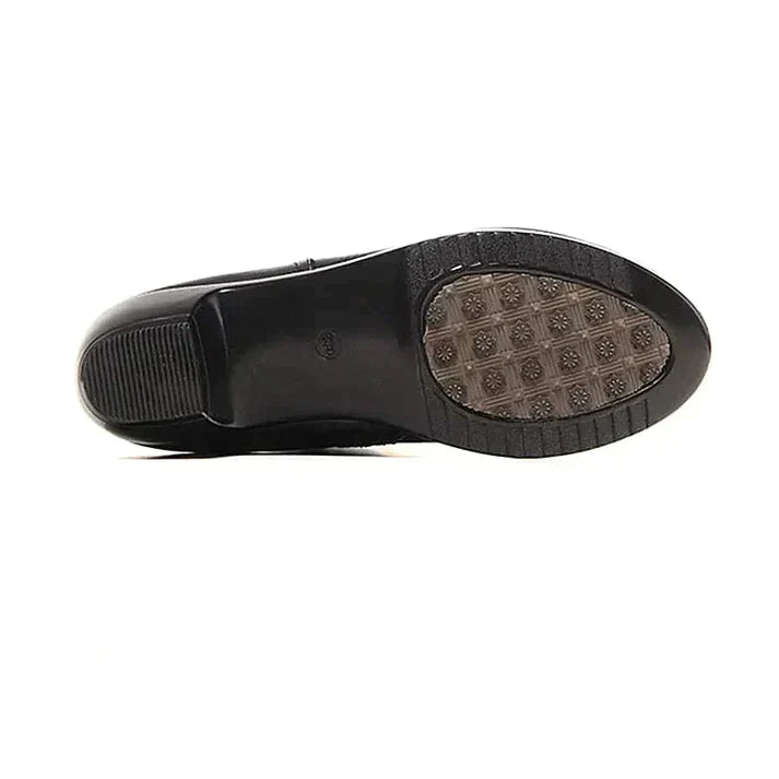 Women’s Winter Boots | High-Heel PU Leather | Anti-Slip Sole & Warm Lining | Comfortable Fit