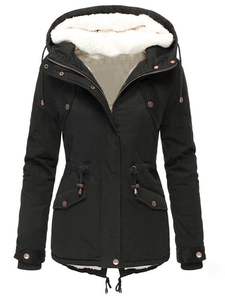 Women's Winter Coat | Waterproof & Faux Shearling Lined | Adjustable Fit | Durable Design