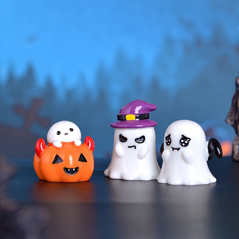 Mini Halloween Ghost and Pumpkin Ornaments for Spooky Seasonal Decor