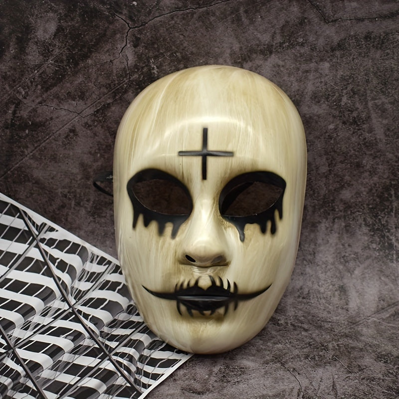 Thickened Durable Plastic Halloween Horror Mask for Spooky Costume Fun