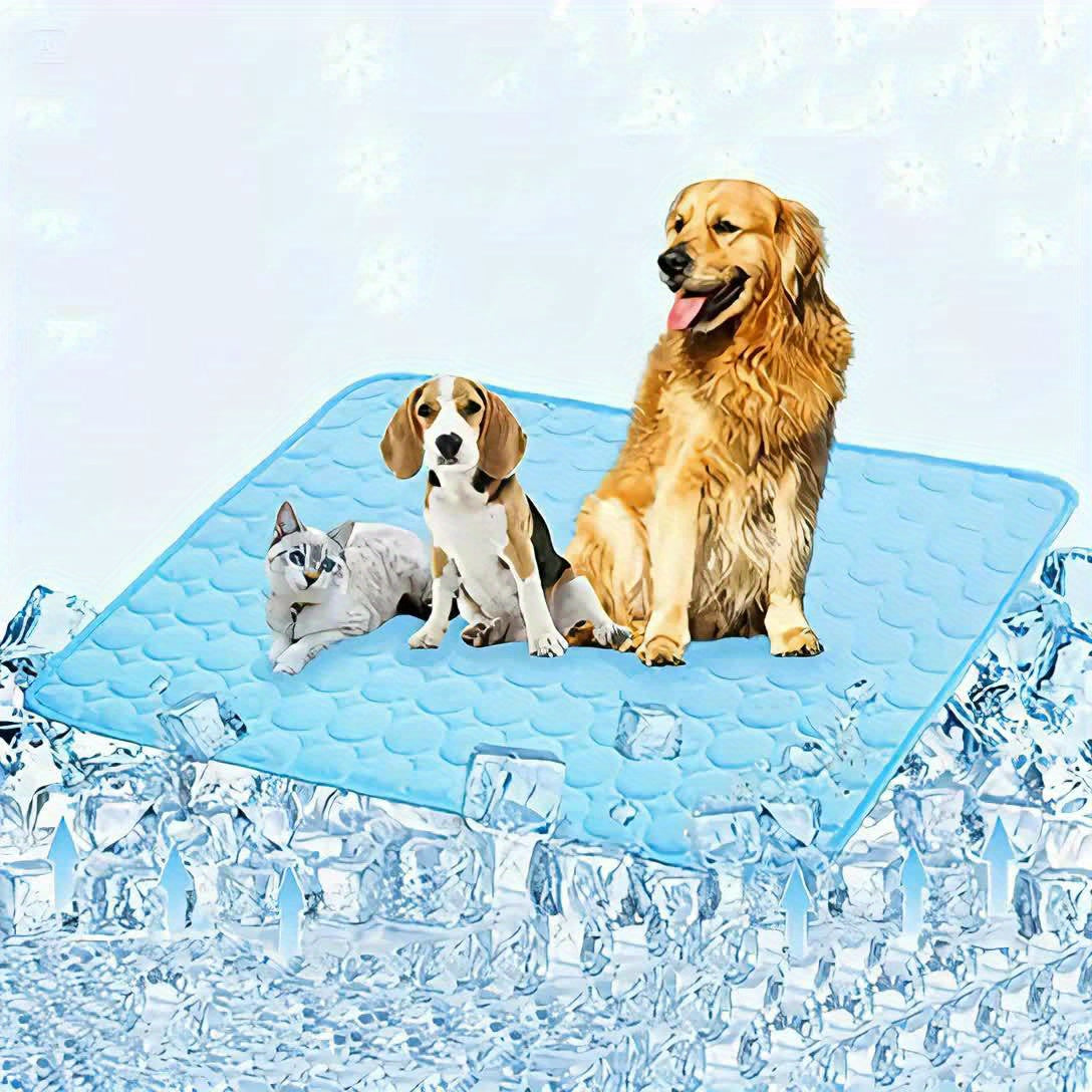 Cooling Mat for Dogs And Cats: Breathable, Washable Pet Bed with Polyester Fiber Filling, Ideal for Summer, Car Seat And Small House Covers, Dog Cooling Mat