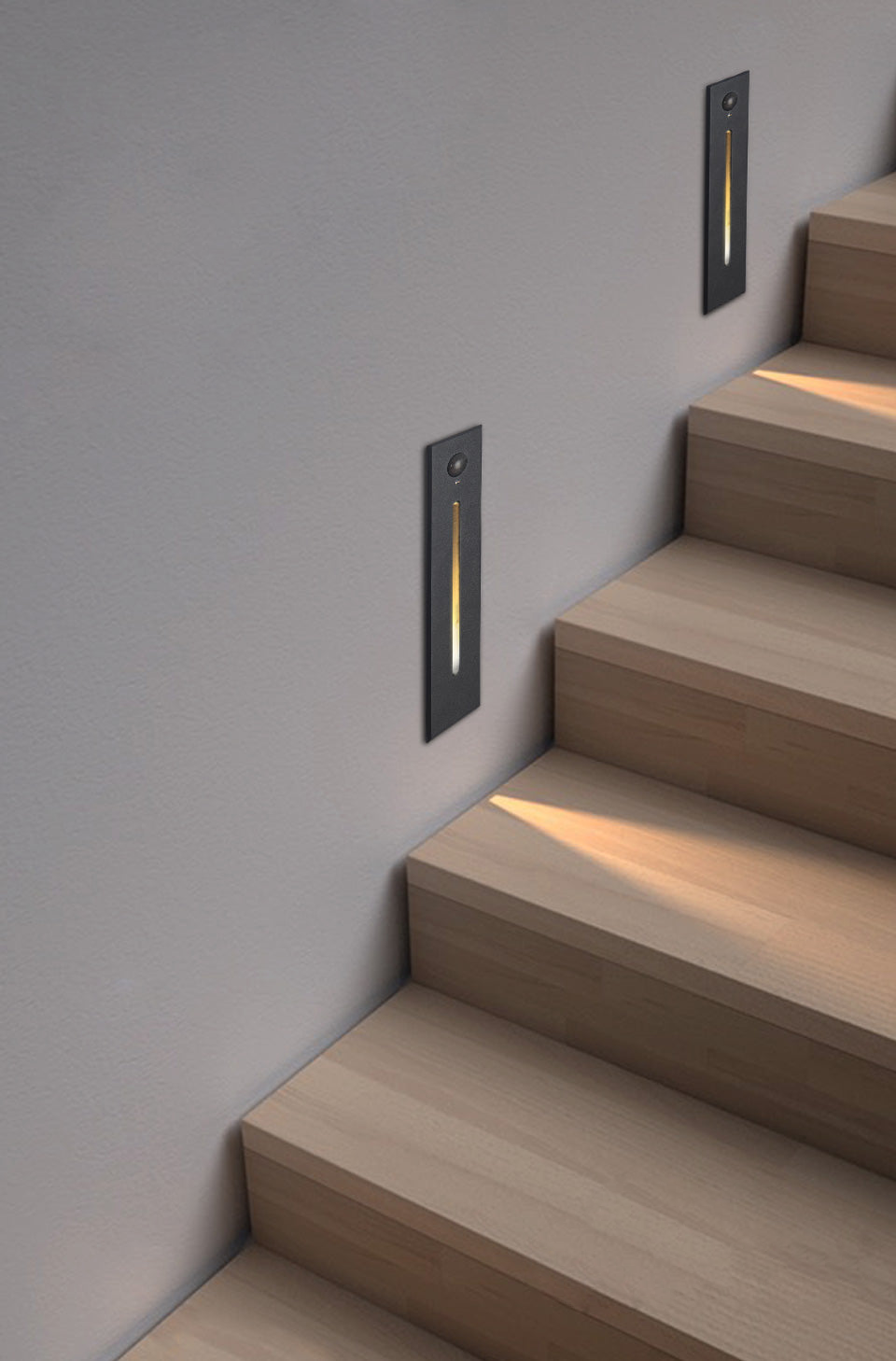 Light Cove Waterproof Recessed Wall Light LED 3W Warm White Sensor & Standard Black White Light Grey Aluminum IP65 Outdoor Indoor Pathway
