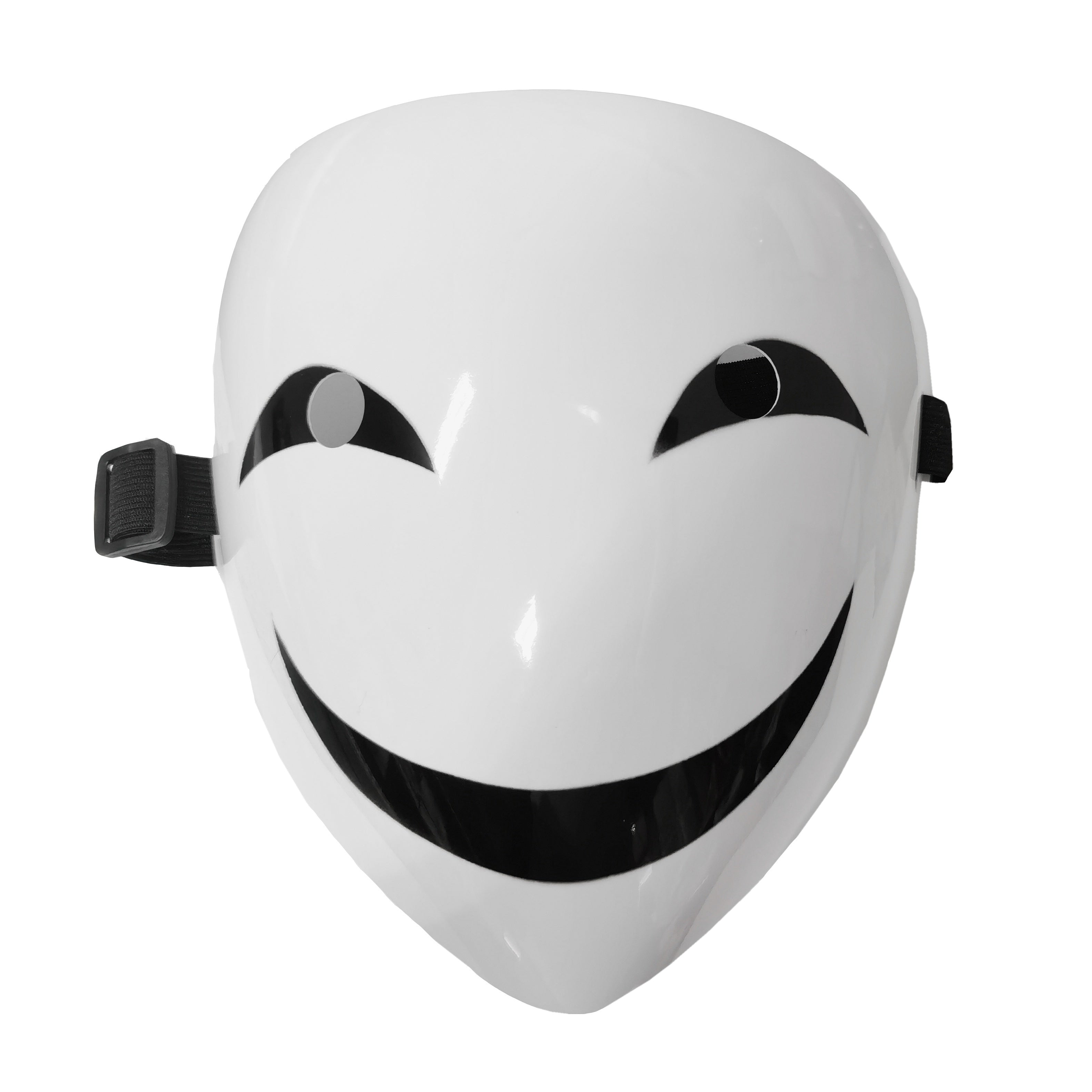 Anime Full Face Halloween Mask with Ghostly Smile for Costume Parties