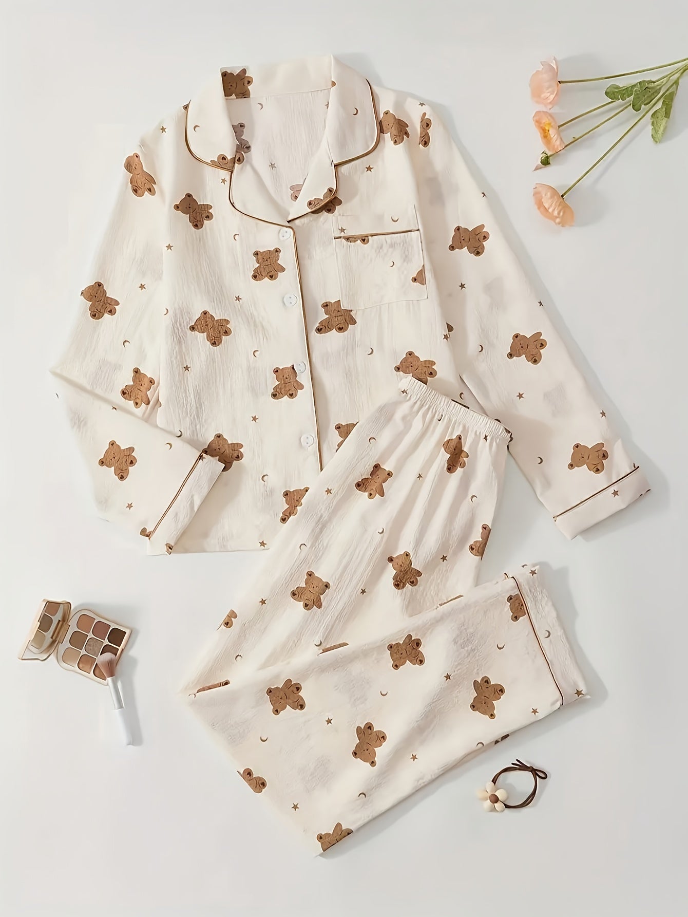 Women's Pajama Set | Long Sleeve | Cozy All-Season Comfort | Polyester Blend