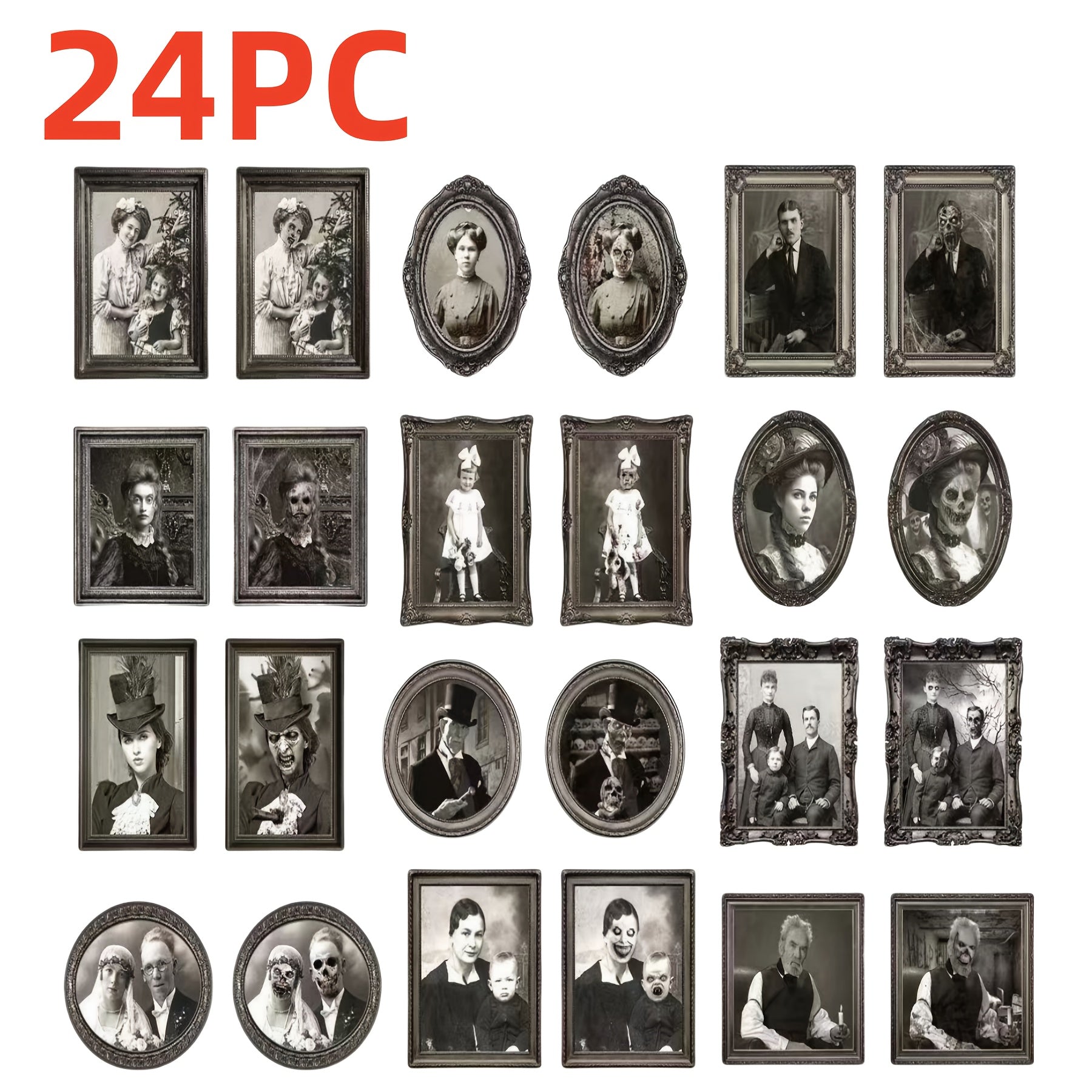 3D Moving Halloween Portraits for Haunted Walls and Doors