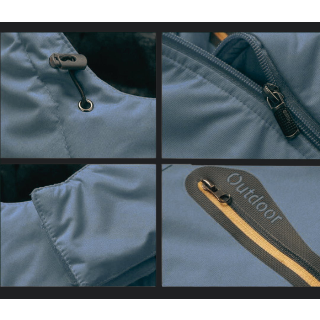Men's Insulated Windproof Outdoor Jacket | Adjustable Hood & Cuff Closures | Durable Fabric | Comfortable Fit