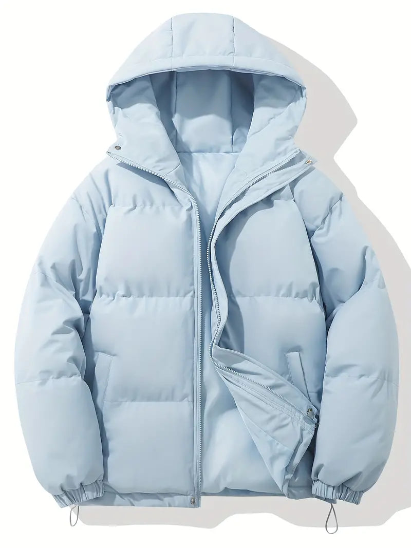 Hooded Puffer Jacket | Quilted Lightweight Insulation | Zipper Closure & Adjustable Hem | Warmth and Comfortable Fit