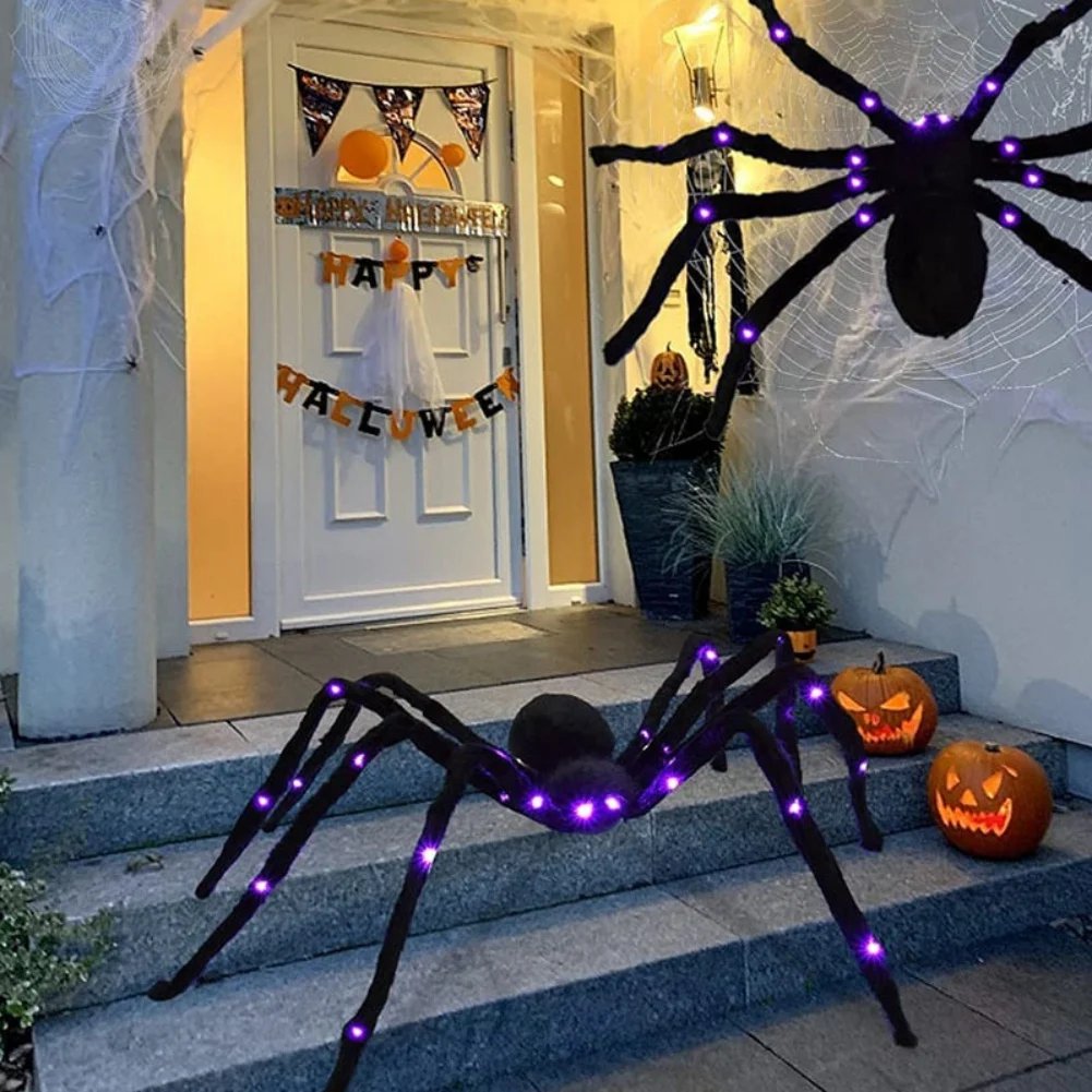 16.4ft Glowing Spider Web Halloween Decoration for Outdoor & Indoor