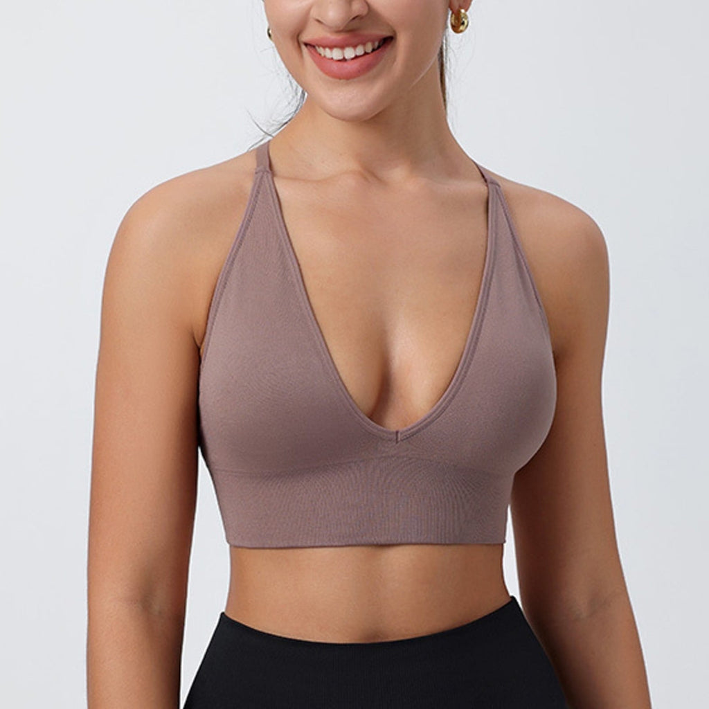 Elevate Your Workout with the Luxe V-Neck Longline Sports Bra