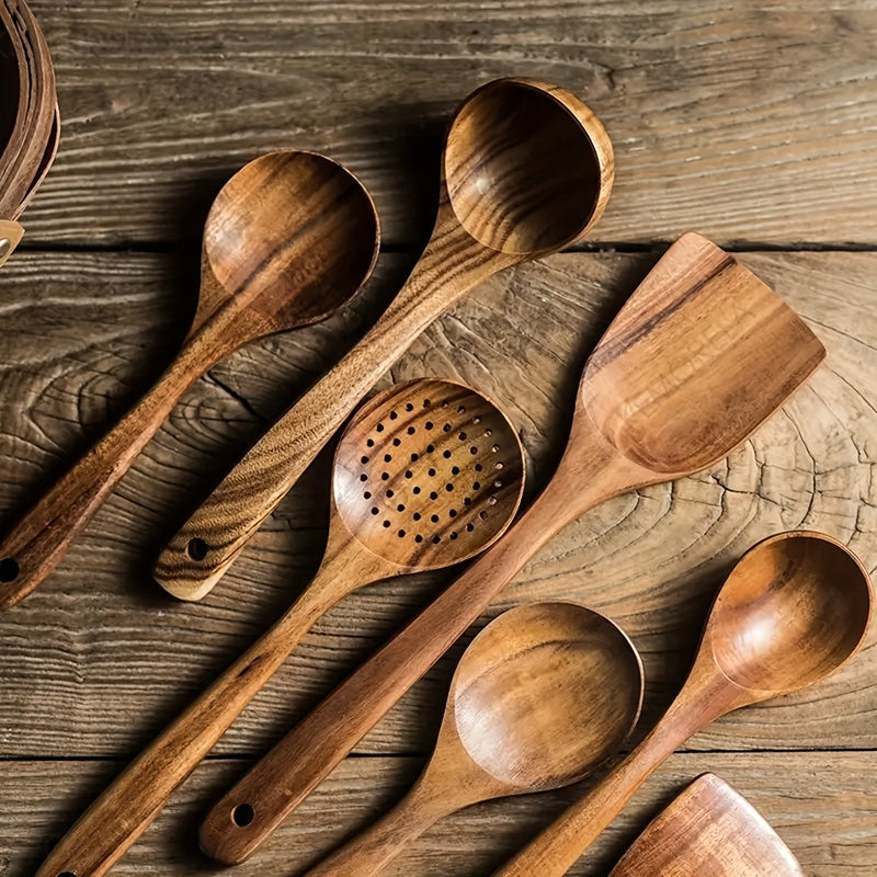 5-Piece Sustainable Wooden Cooking Utensil Collection