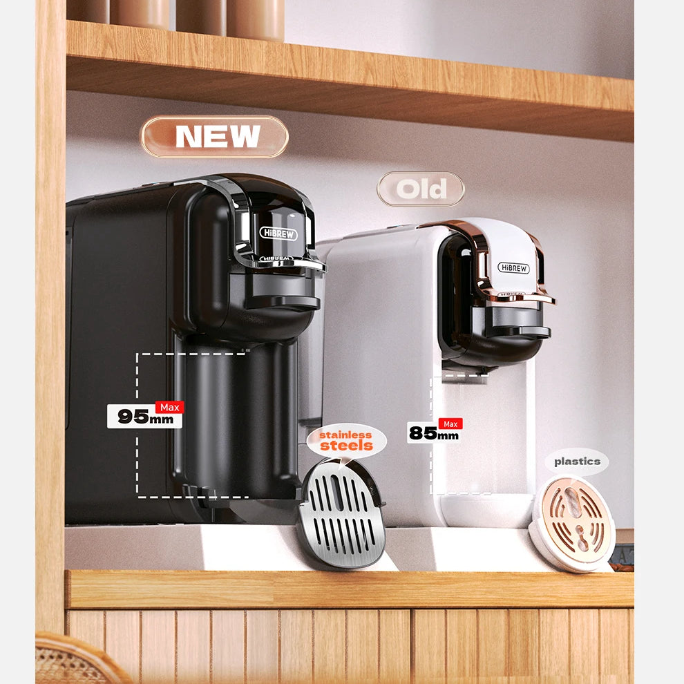 Compact 5-in-1 Coffee Maker – 20-Bar Pressure, Hot & Cold Brew, Nespresso & K-Cup Compatible