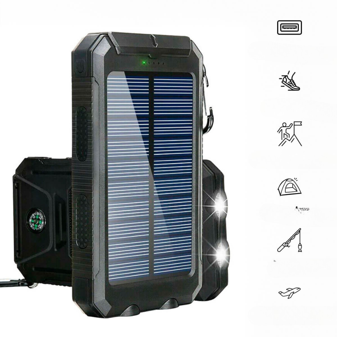 Solar Power Bank with 500,000 mAh Capacity - Portable External Charger