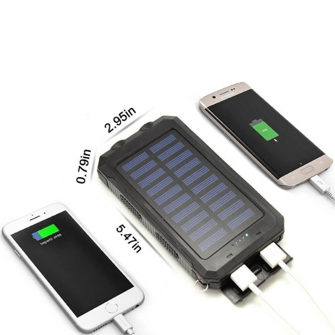 Solar Power Bank with 500,000 mAh Capacity - Portable External Charger
