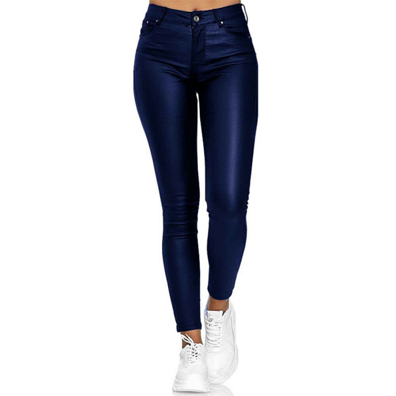 Women’s Skinny Jeggings | Slim Fit PU Leather-Look | Machine Washable | Comfortable Everyday Wear