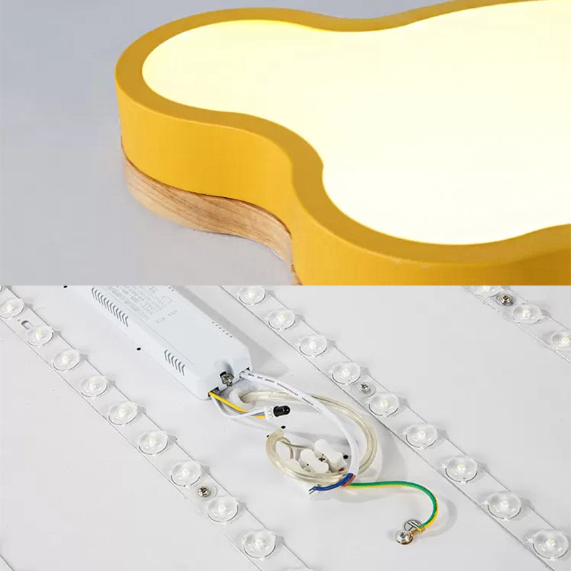 Acrylic Cloud Shape Flush Ceiling Light Macaron Loft LED Ceiling Lamp for Kid Bedroom Clearhalo 'Ceiling Lights' 'Close To Ceiling Lights' 'Close to ceiling' 'Flush mount' Lighting' 50514