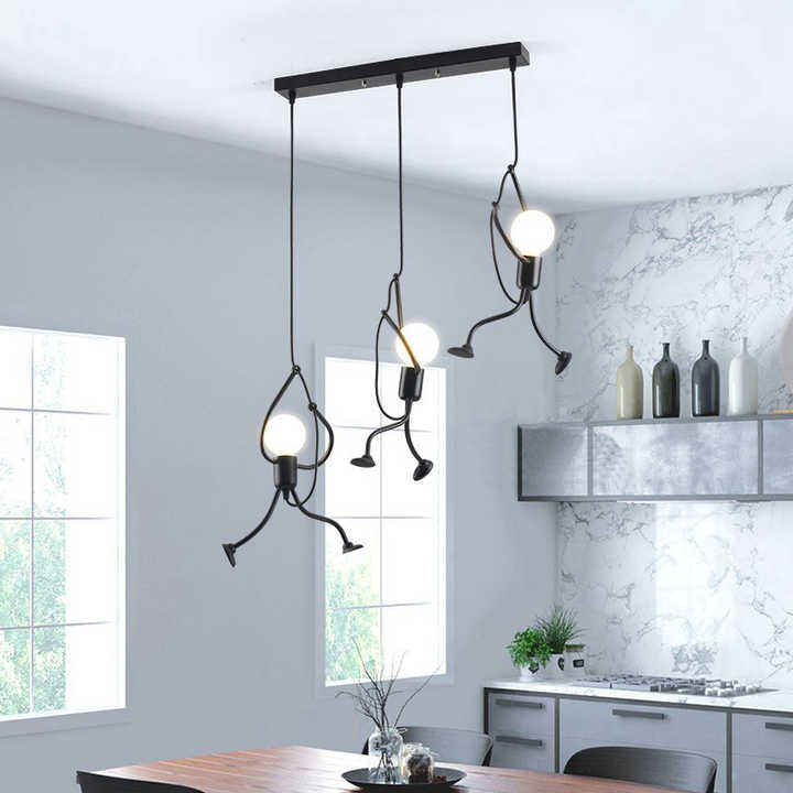 Pendant Ceiling Light | Doll-Shaped Design | Adjustable Hanging Height | Soft Cozy Illumination