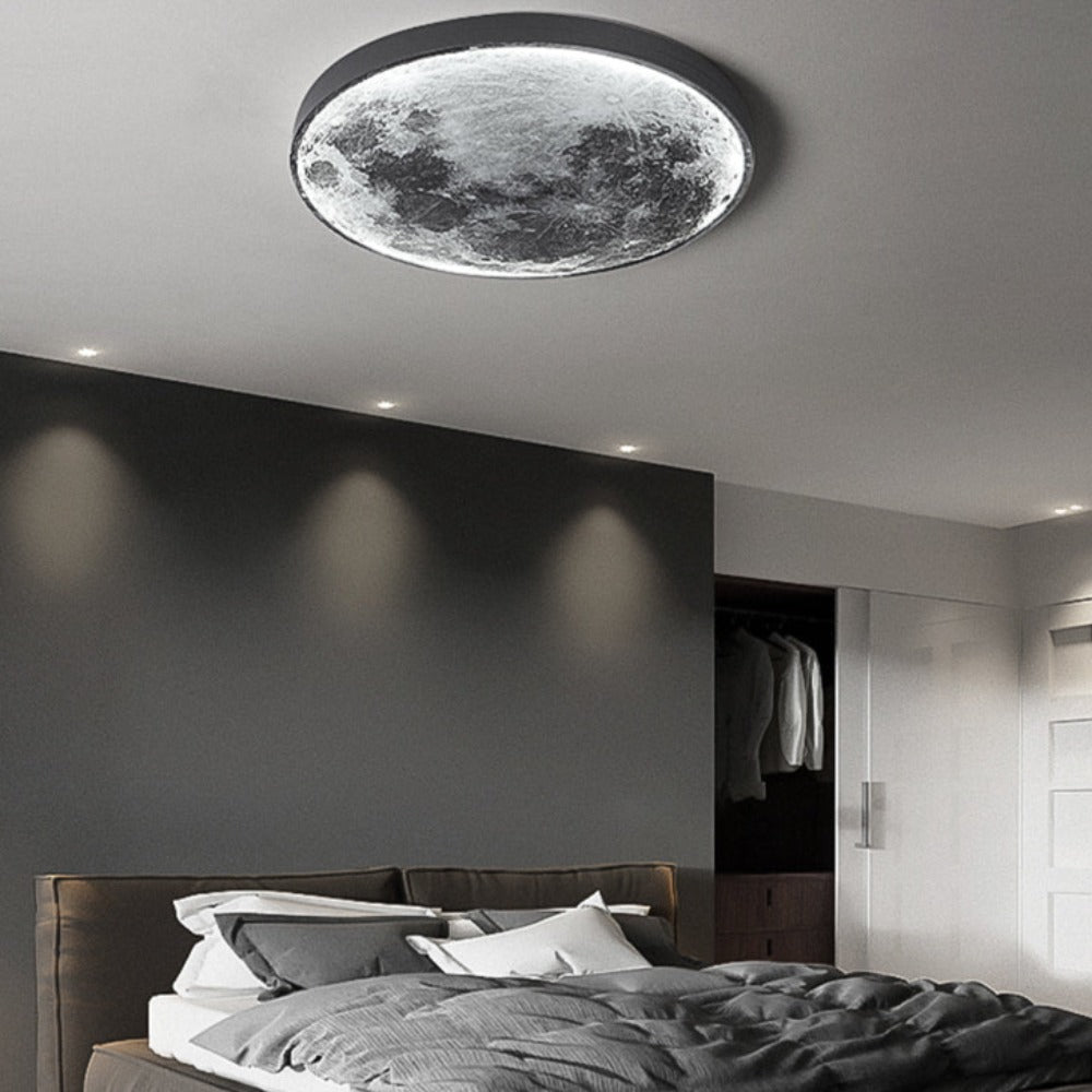 3D LED Moon or Earth Wall and Ceiling Light | Realistic Floating Design | Dimmable Brightness & Remote Control | Easy Installation