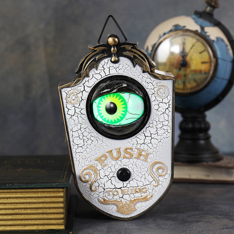 Halloween Animated Demon Doorbell with Glowing Eyes and Sound Effects