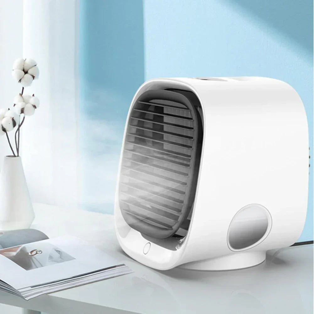 Dual-Function USB Air Cooler and Humidifier for Small Spaces