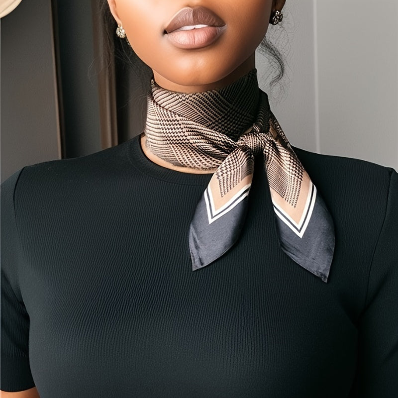 Square Scarf | Lightweight | Vintage Style Accent | Polyester