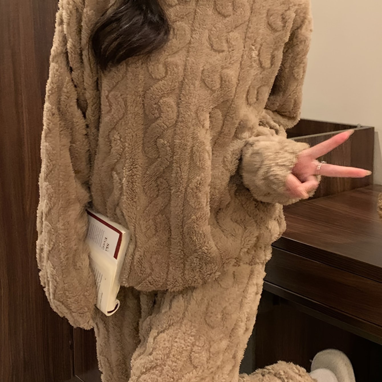 Women's Fleece Lounge Set | Long Sleeve | Cozy Warm Comfort | Polyester