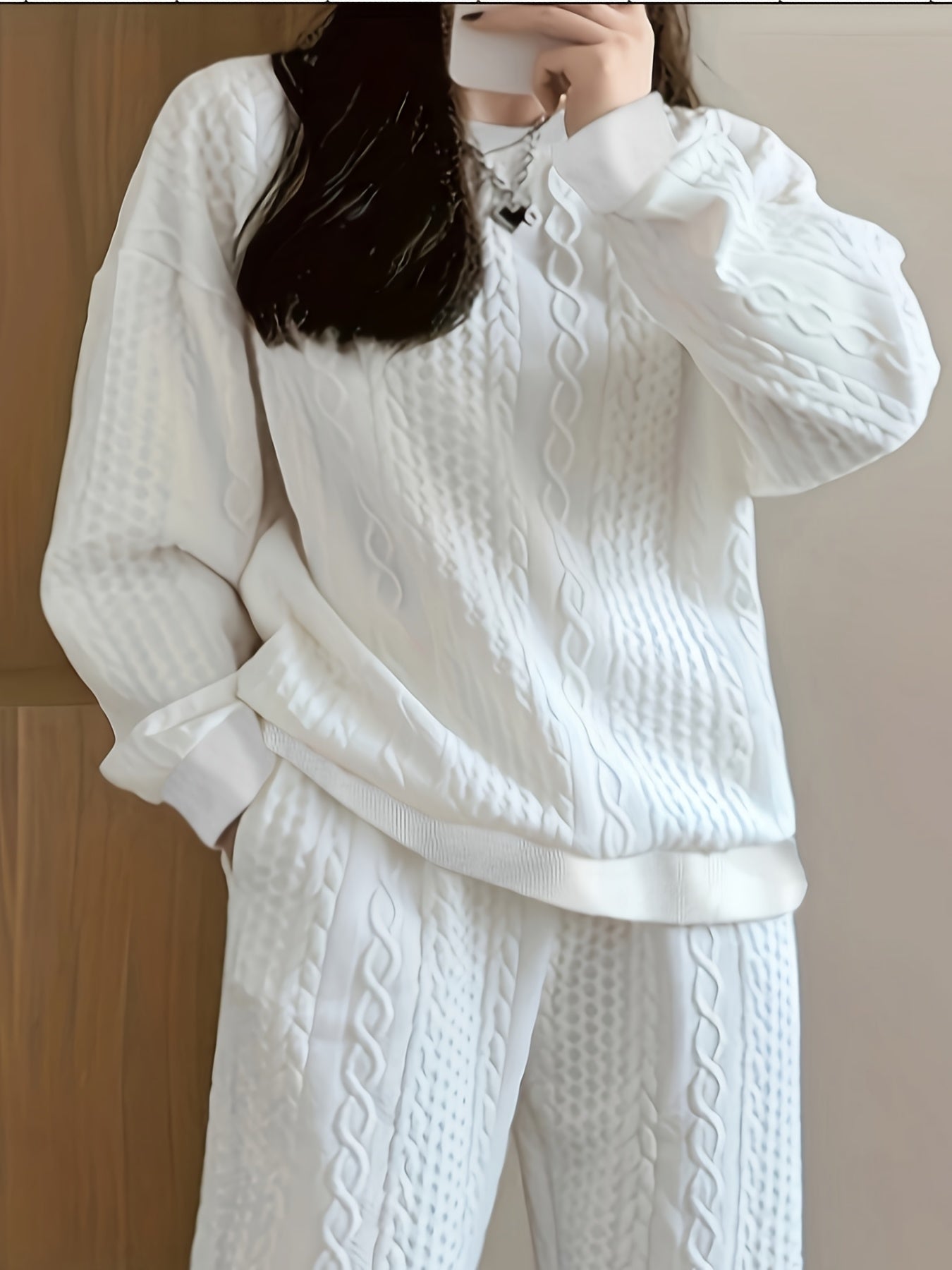 Crew Neck Sweater | Solid Color | Breathable Comfort | Polyester