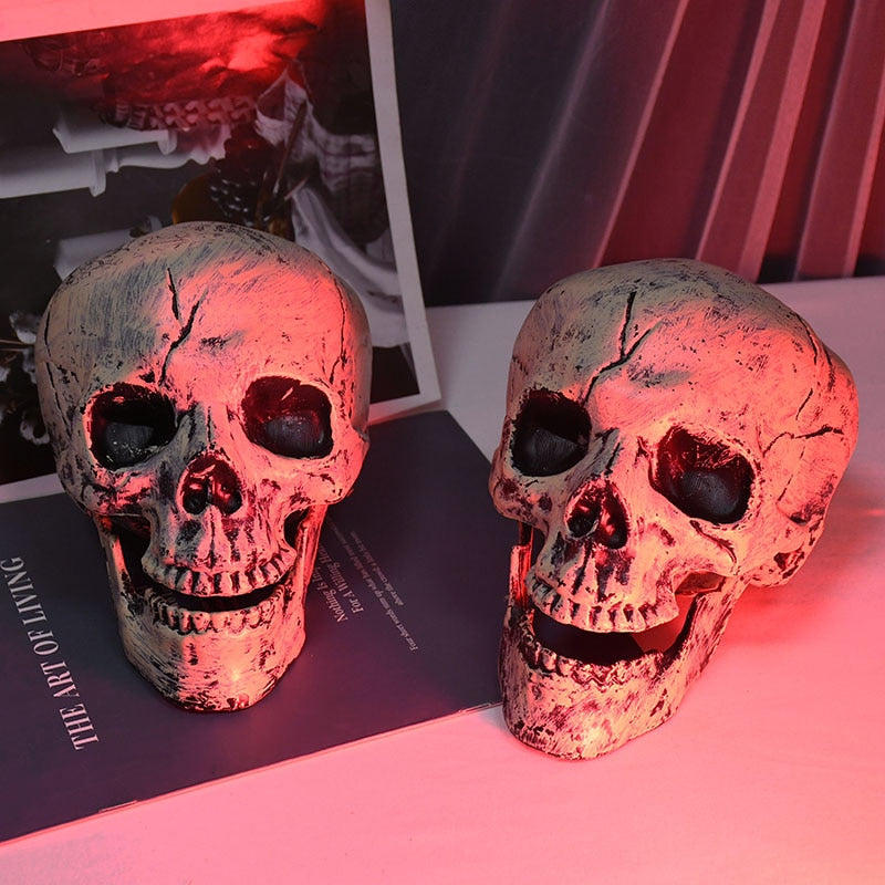 Halloween Skull Decoration Resin Prop for Spooky Indoor Outdoor Decor