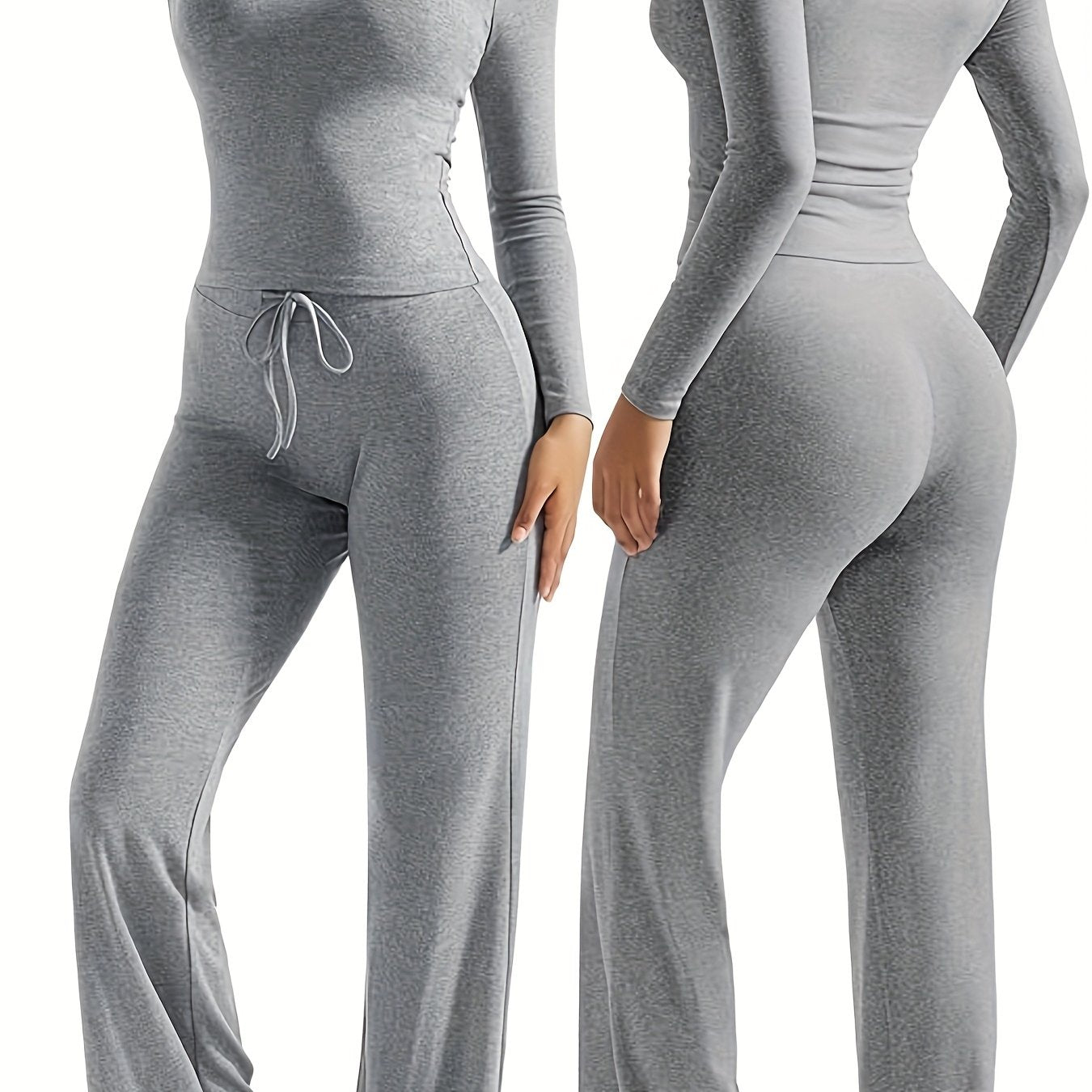 Women’s V-Neck Pants | Stretchy Fit | Comfortable Everyday Wear | Rayon Blend