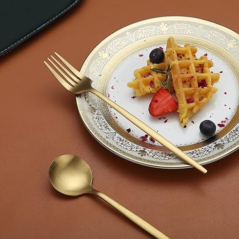 OrléneSet — Matte Titanium Flatware Set with Minimalist Design