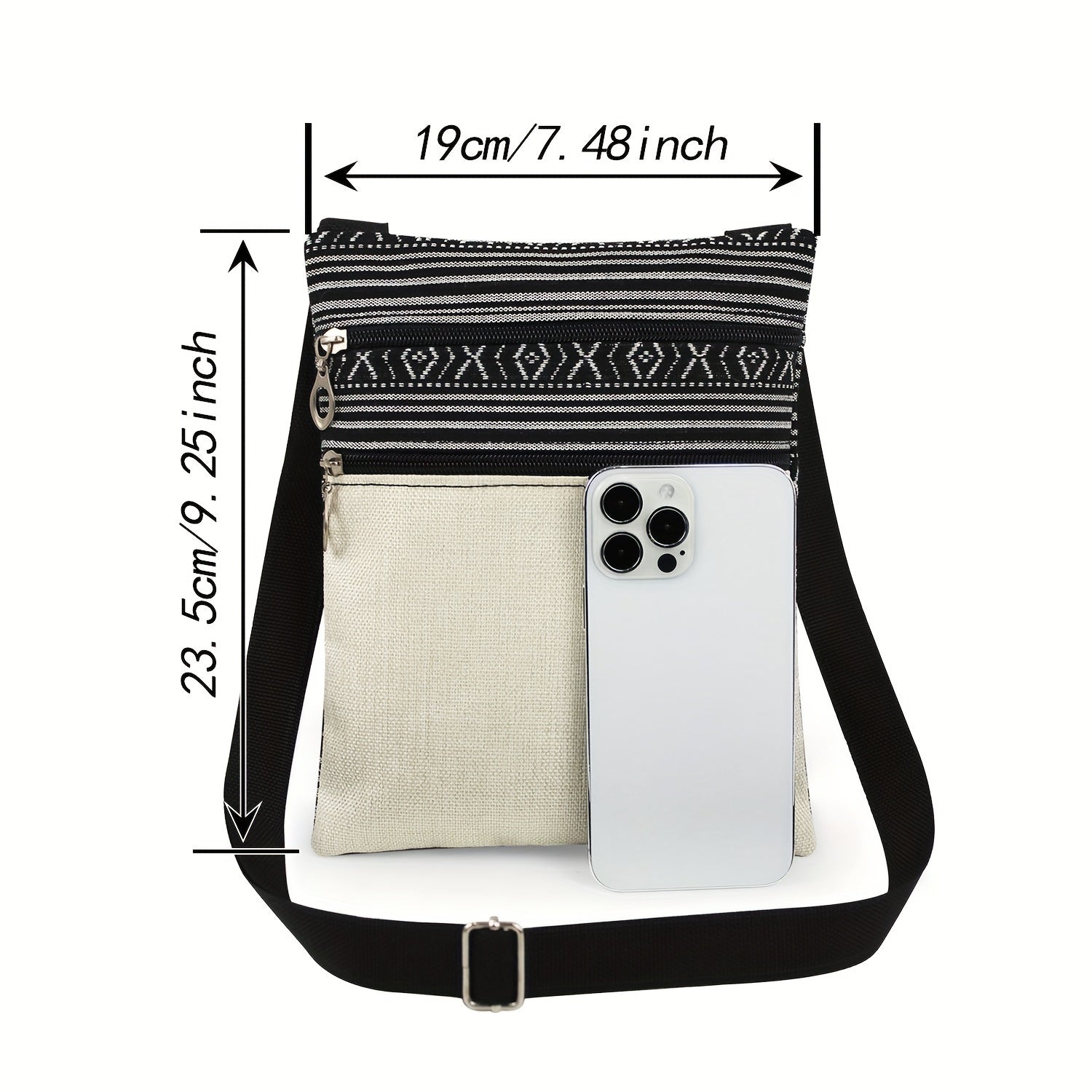 Gothic Skull and Bat Print Shoulder Bag Lightweight Halloween Accessory